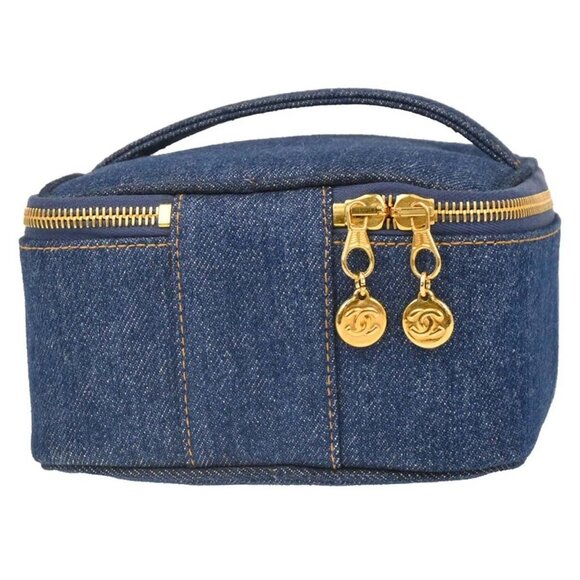 Chanel Blue Denim Vanity Handbag - Picture 2 of 10